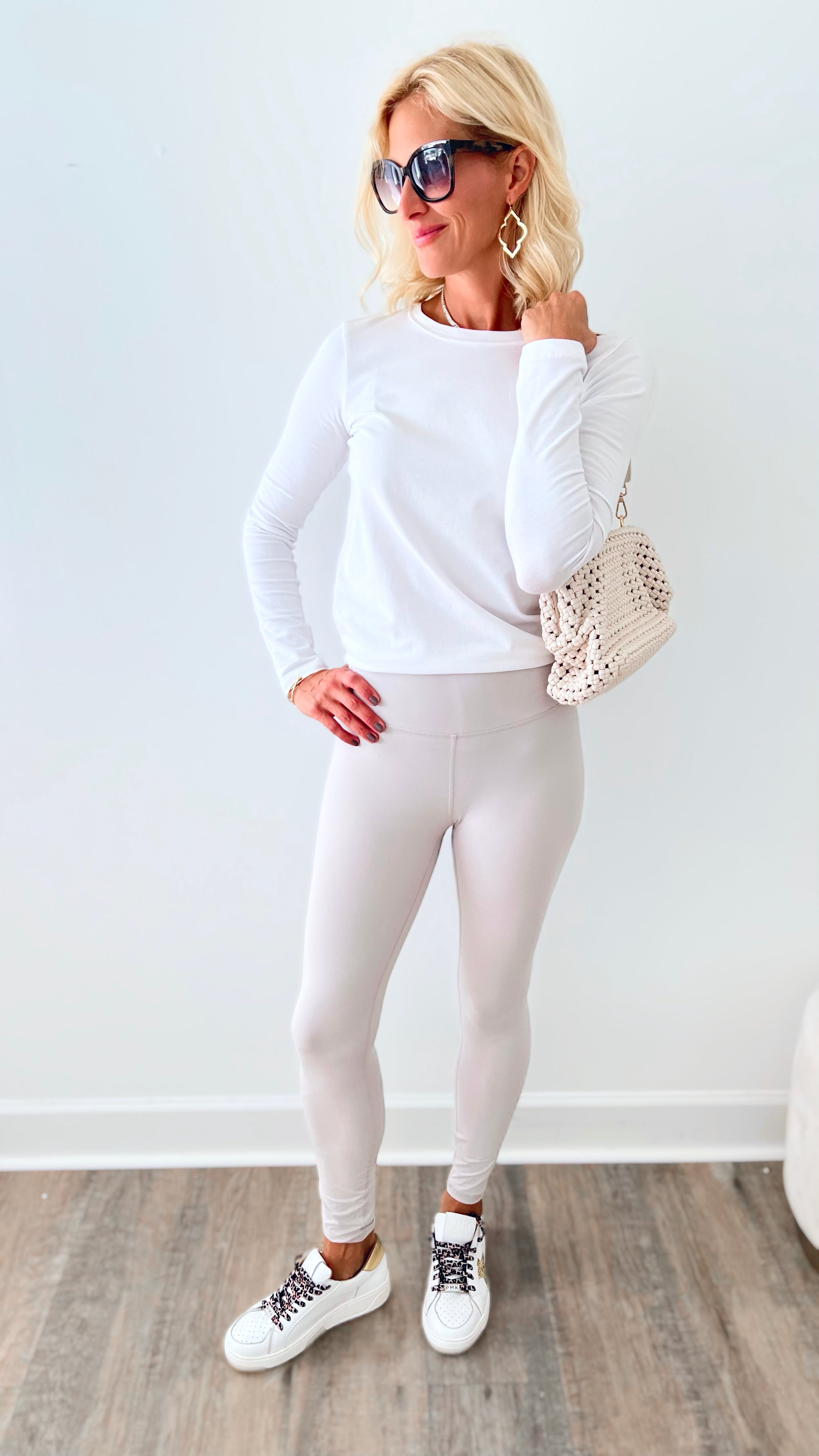 Butter Soft Basic Full Length Leggings - Chrome-210 Loungewear/Sets-Rae Mode-Coastal Bloom Boutique, find the trendiest versions of the popular styles and looks Located in Indialantic, FL