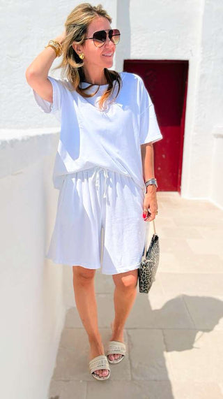 Coffee Run Cotton Set- White