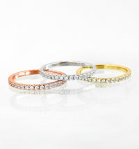 XS Thin Sterling Silver Eternity CZ Ring-230 Jewelry-NYC-Coastal Bloom Boutique, find the trendiest versions of the popular styles and looks Located in Indialantic, FL