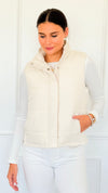Warm Intentions Zip Puffer Vest - Cream-160 Jackets-Zenana-Coastal Bloom Boutique, find the trendiest versions of the popular styles and looks Located in Indialantic, FL
