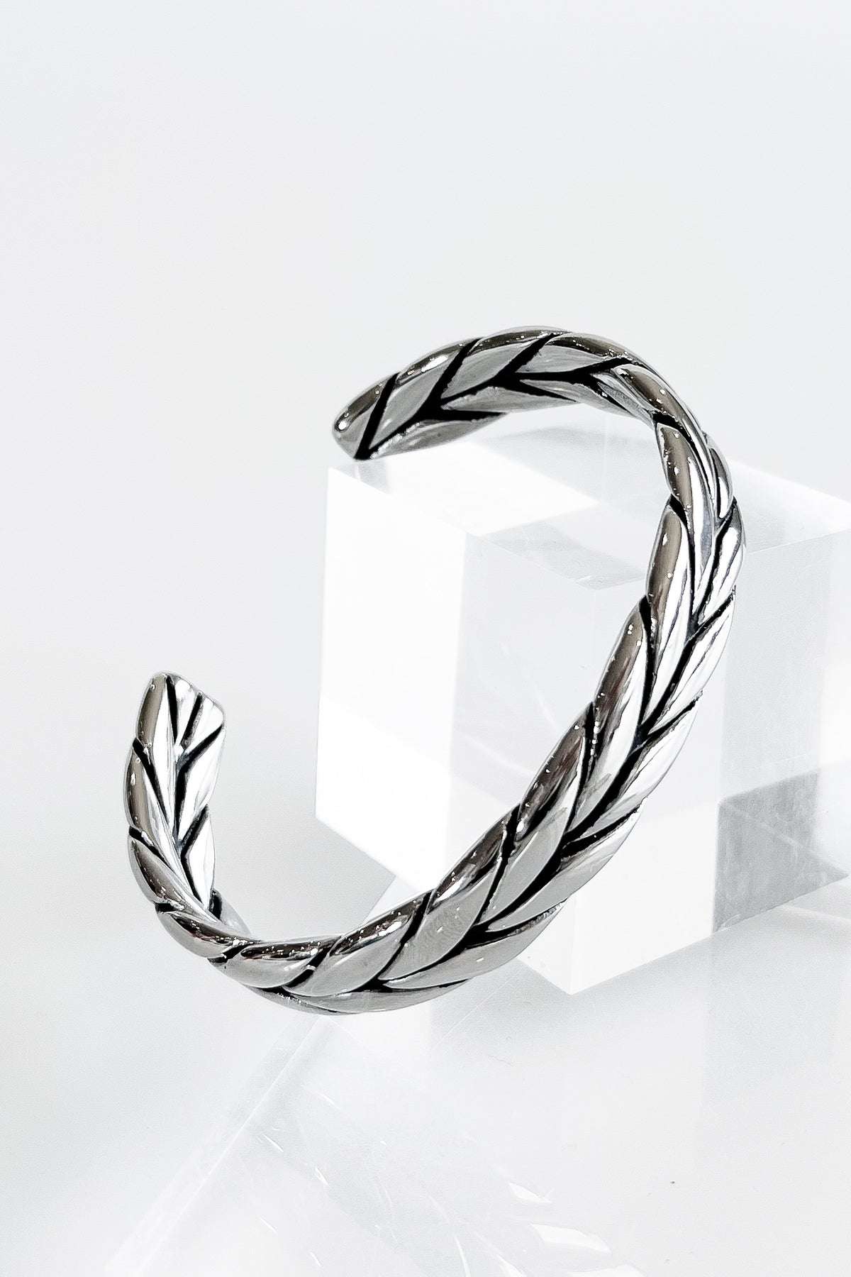Stainless Steel Rope Cuff Bracelet-230 Jewelry-NYC-Coastal Bloom Boutique, find the trendiest versions of the popular styles and looks Located in Indialantic, FL