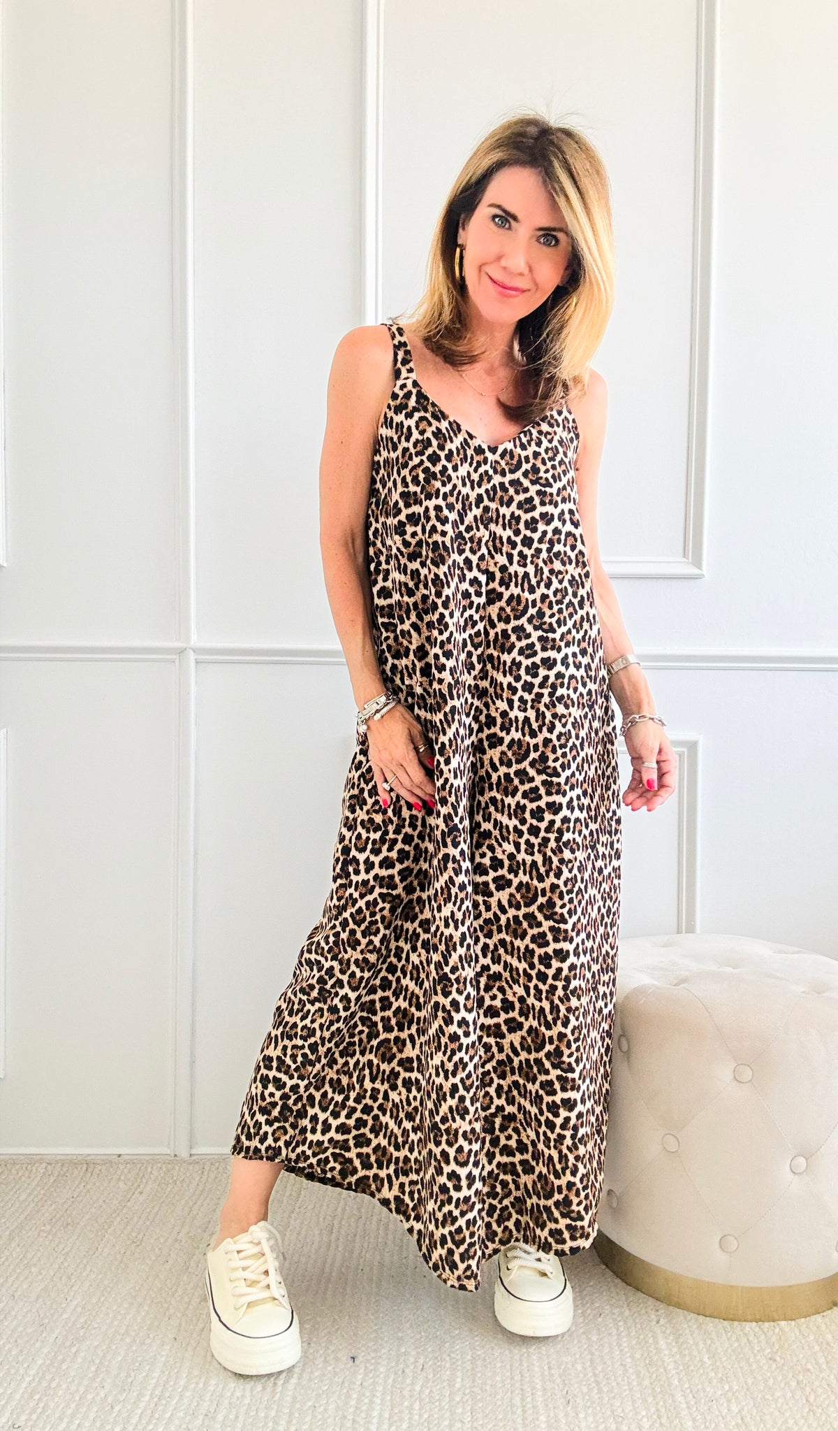 Safari Chic Italian Jumpsuit-200 dresses/jumpsuits/rompers-Italianissimo-Coastal Bloom Boutique, find the trendiest versions of the popular styles and looks Located in Indialantic, FL