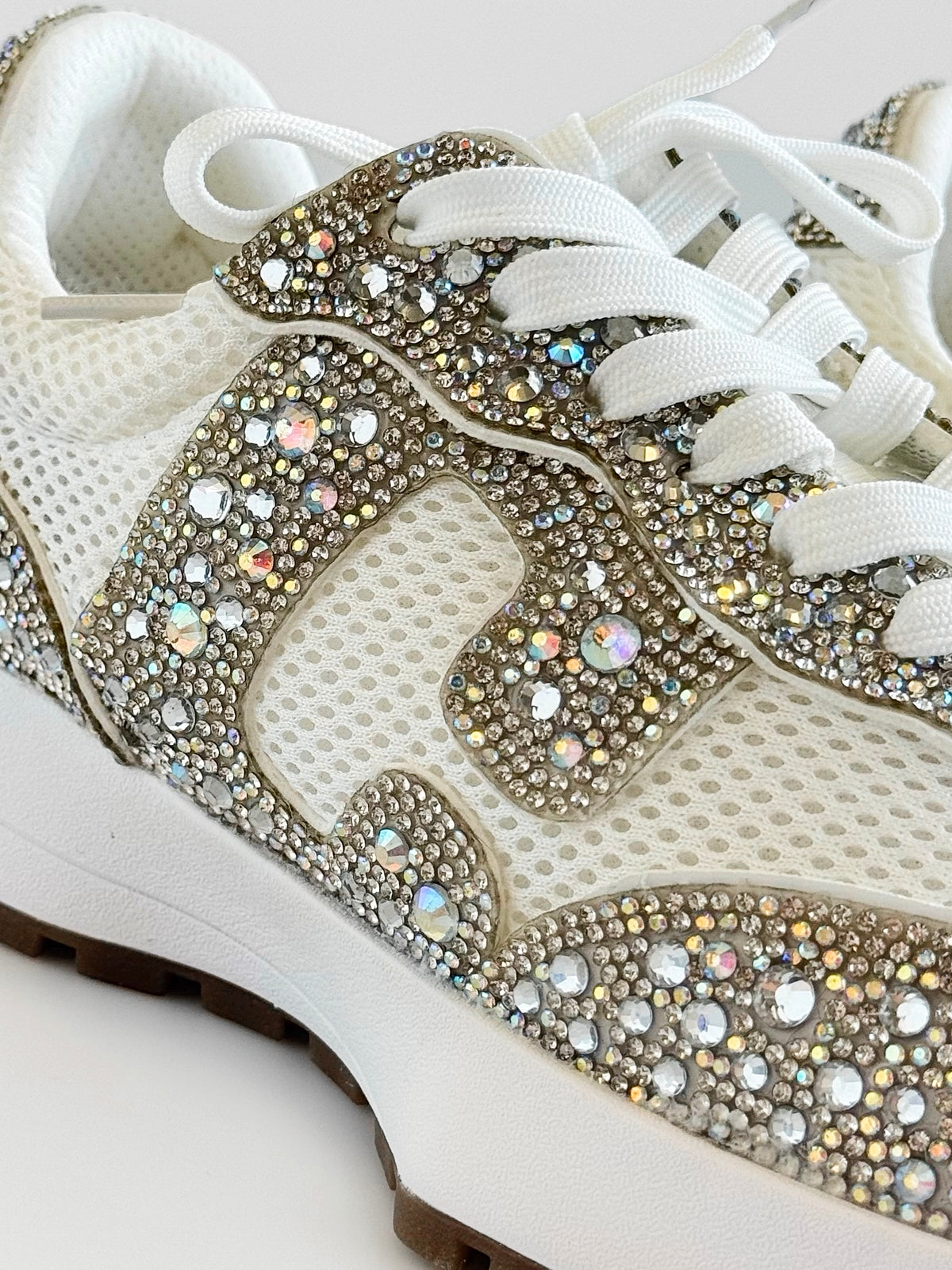 Hey Girl Rhinestone Mesh Comfort Sneaker-250 Shoes-Corkys-Coastal Bloom Boutique, find the trendiest versions of the popular styles and looks Located in Indialantic, FL