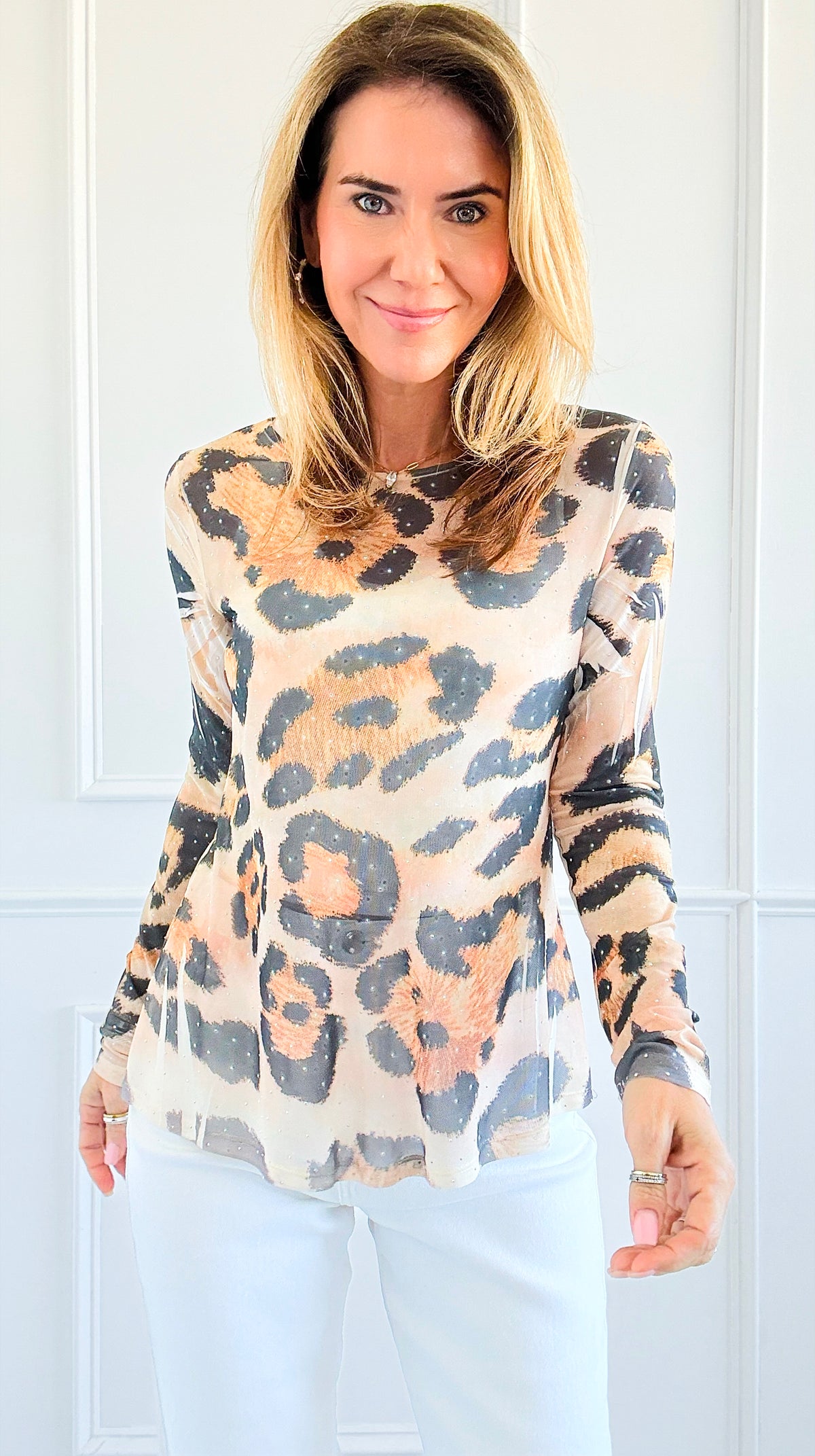 Fierce Feline Long Sleeve Top-110 Long Sleeve Tops-Origami Fashion Inc-Coastal Bloom Boutique, find the trendiest versions of the popular styles and looks Located in Indialantic, FL