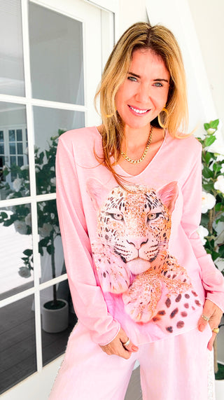 Golden Gaze Lurex Trim Italian Top