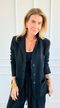 Eileen Knit Blazer-160 Jackets-Mono B-Coastal Bloom Boutique, find the trendiest versions of the popular styles and looks Located in Indialantic, FL