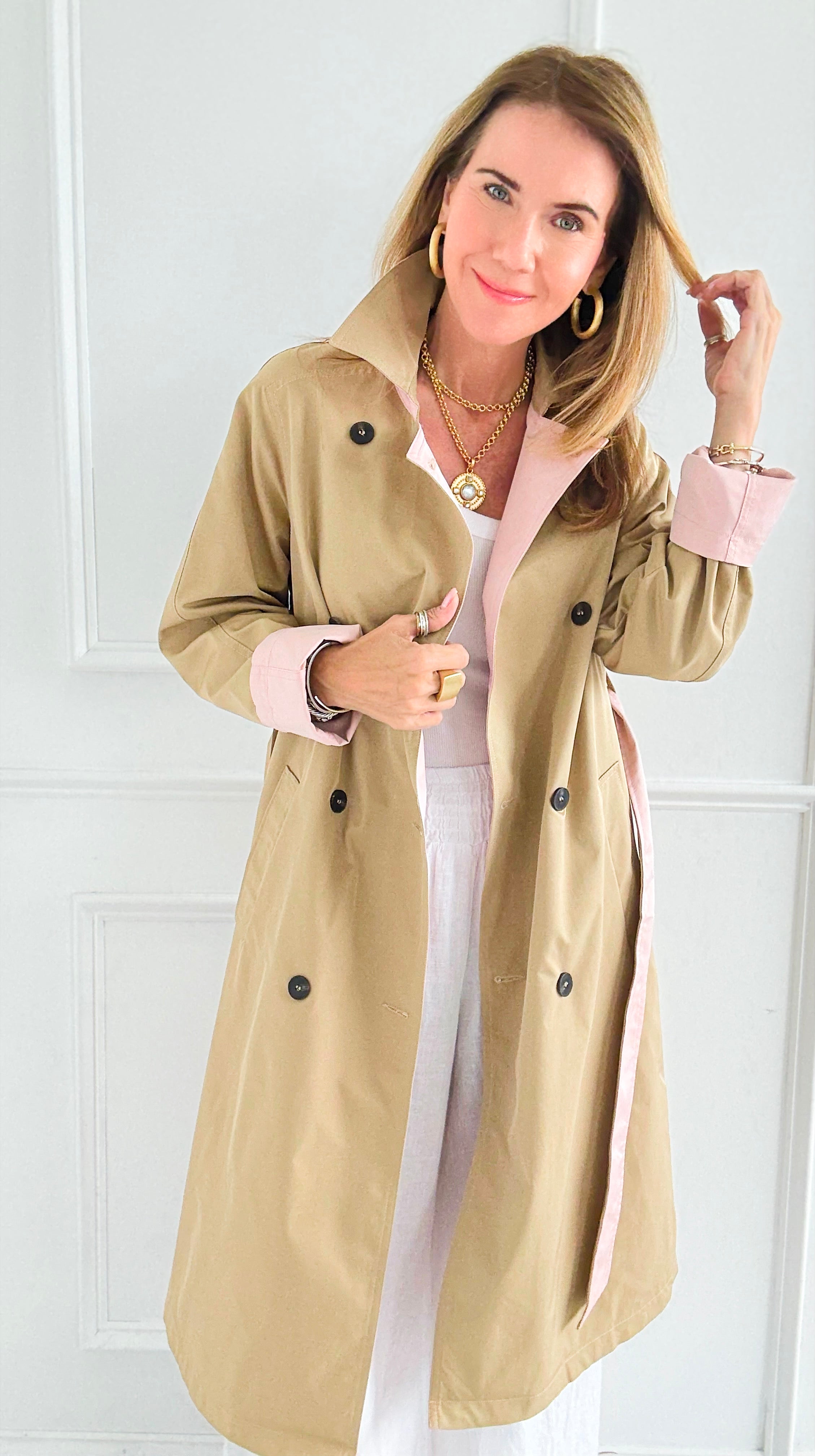 Paris Forecast Italian Long Coat-160 Jackets-KZ SENA-Coastal Bloom Boutique, find the trendiest versions of the popular styles and looks Located in Indialantic, FL