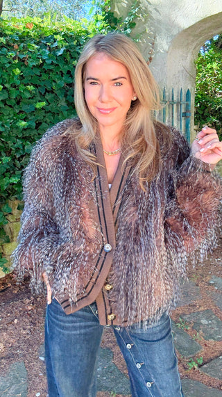 Fawn Fur Chic Italian Jacket