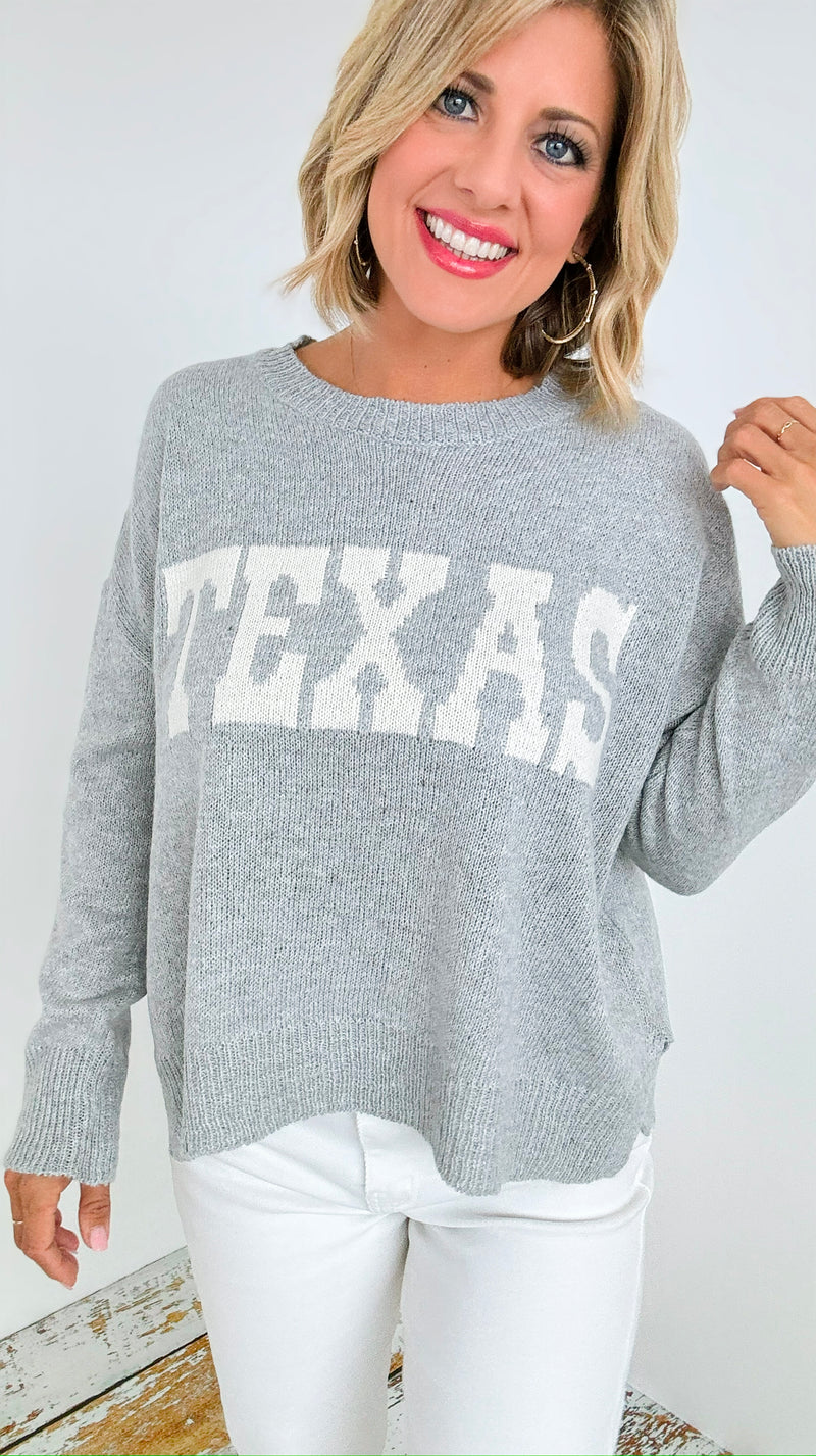 Texas Pride Knit Sweater-140 Sweaters-Staccato-Coastal Bloom Boutique, find the trendiest versions of the popular styles and looks Located in Indialantic, FL