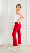 Blazing Confidence Flare Pants - Red-170 Bottoms-La Miel-Coastal Bloom Boutique, find the trendiest versions of the popular styles and looks Located in Indialantic, FL