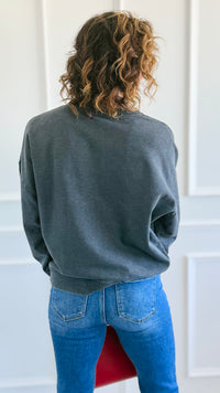 Chic Dogue Italian Sweatshirt-110 Long Sleeve Tops-FIRSTAGE-Coastal Bloom Boutique, find the trendiest versions of the popular styles and looks Located in Indialantic, FL