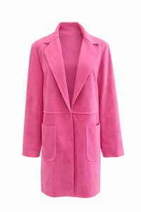 Instant Elevation Italian Long Coat - Pink