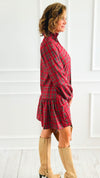 Holiday Charm Plaid Dress-200 Dresses/Jumpsuits/Rompers-JODIFL-Coastal Bloom Boutique, find the trendiest versions of the popular styles and looks Located in Indialantic, FL