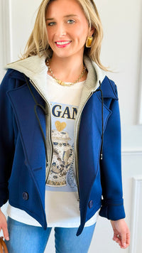 Blue Elegance Premium Italian T-Shirt-110 Short Sleeve Tops-Mitica & Co-Coastal Bloom Boutique, find the trendiest versions of the popular styles and looks Located in Indialantic, FL