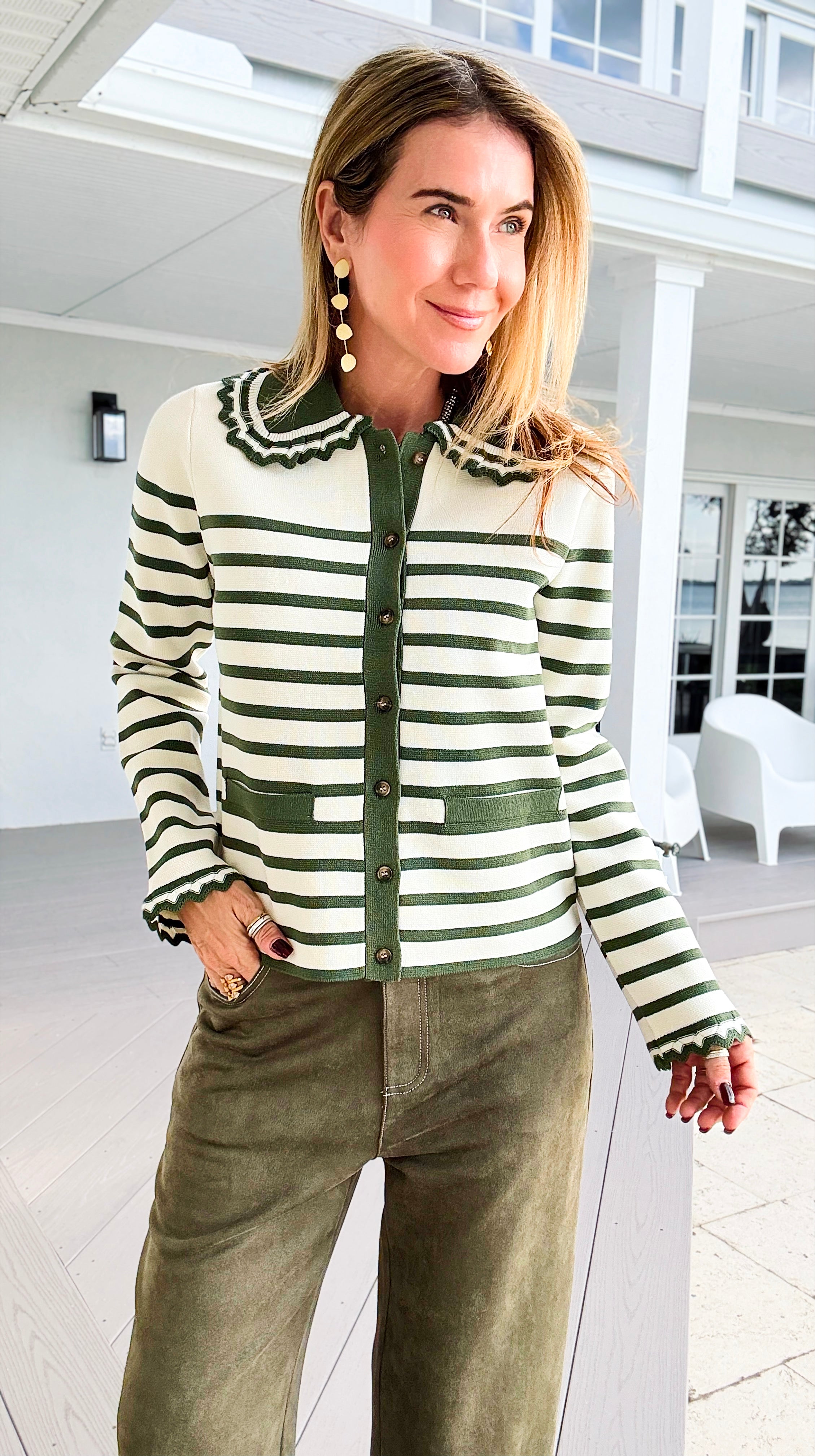 Presley Stripe Cardigan-140 Sweaters-rivir-Coastal Bloom Boutique, find the trendiest versions of the popular styles and looks Located in Indialantic, FL