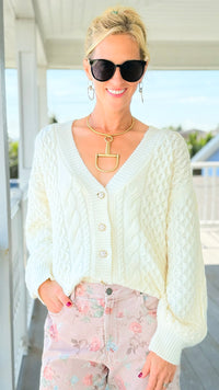 Snowfall Dream Knit Cardigan - Cream-150 Cardigans/Layers-Umgee-Coastal Bloom Boutique, find the trendiest versions of the popular styles and looks Located in Indialantic, FL