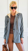 Remix Italian Hooded Blazer-Tweed-160 Jackets-TATTOO Z-Coastal Bloom Boutique, find the trendiest versions of the popular styles and looks Located in Indialantic, FL