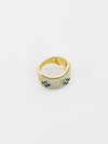 Sterling Silver Micropave Sapphire Flower Station Ring-230 Jewelry-NYC-Coastal Bloom Boutique, find the trendiest versions of the popular styles and looks Located in Indialantic, FL