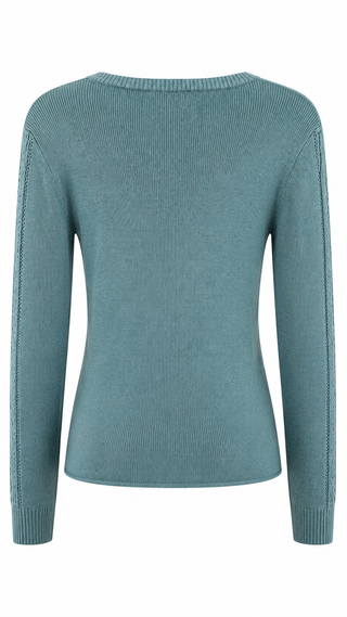 Ribbed Crew Neck Knit top