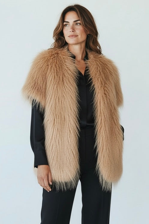 Faux Fur Pull Through Shawl-150 Cardigans/Layers-NYW-Coastal Bloom Boutique, find the trendiest versions of the popular styles and looks Located in Indialantic, FL