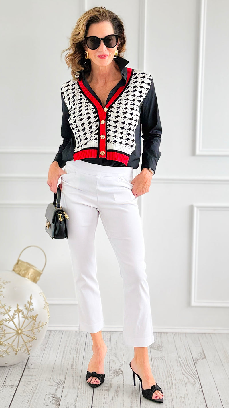 Weekend Muse Slim Ankle Pant-White-100 Pants-spin usa-Coastal Bloom Boutique, find the trendiest versions of the popular styles and looks Located in Indialantic, FL