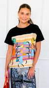 Gallop Parade Italian Top- Black-110 short Sleeve Top-K2-Coastal Bloom Boutique, find the trendiest versions of the popular styles and looks Located in Indialantic, FL