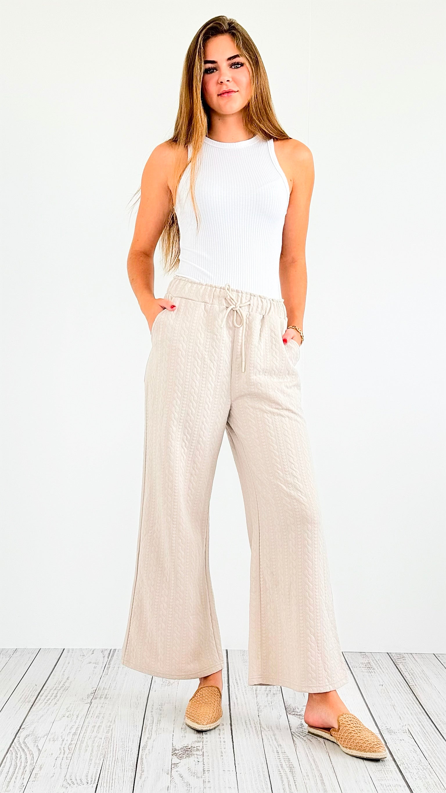 Weekend Relax Knit Pants-170 Bottoms-Jodifl-Coastal Bloom Boutique, find the trendiest versions of the popular styles and looks Located in Indialantic, FL