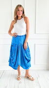 PRE ORDER Buffy Cotton Pocketed Italian Skirt - Blue-170 Bottoms-Tempo-Coastal Bloom Boutique, find the trendiest versions of the popular styles and looks Located in Indialantic, FL