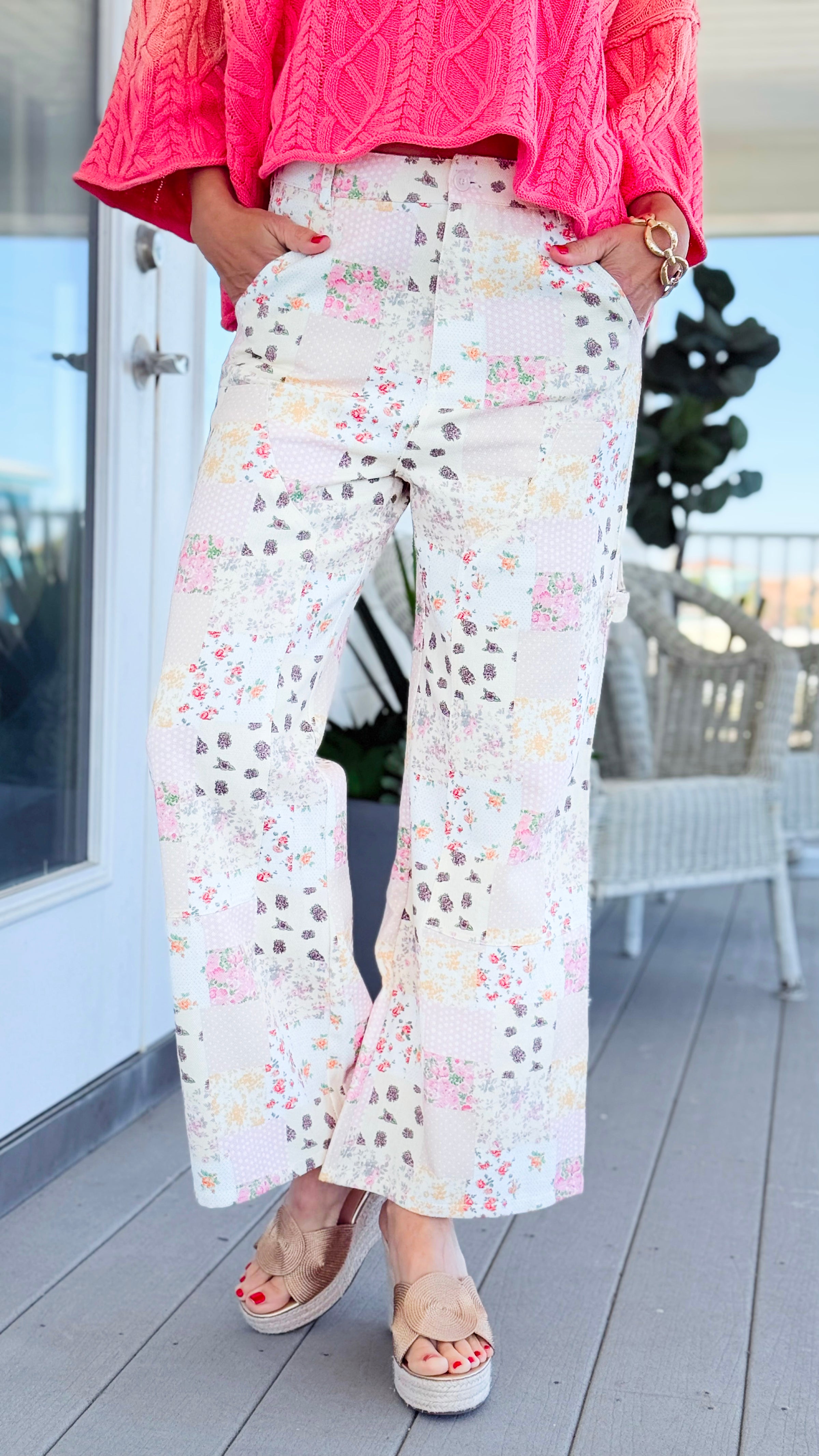 Meadow Patchwork Daydream Wide Leg Pants