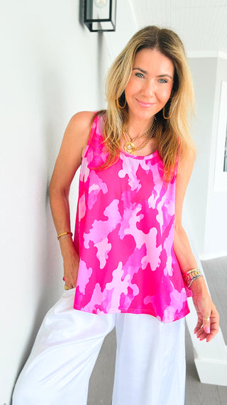 Casual Camo Sleeveless Italian Tank