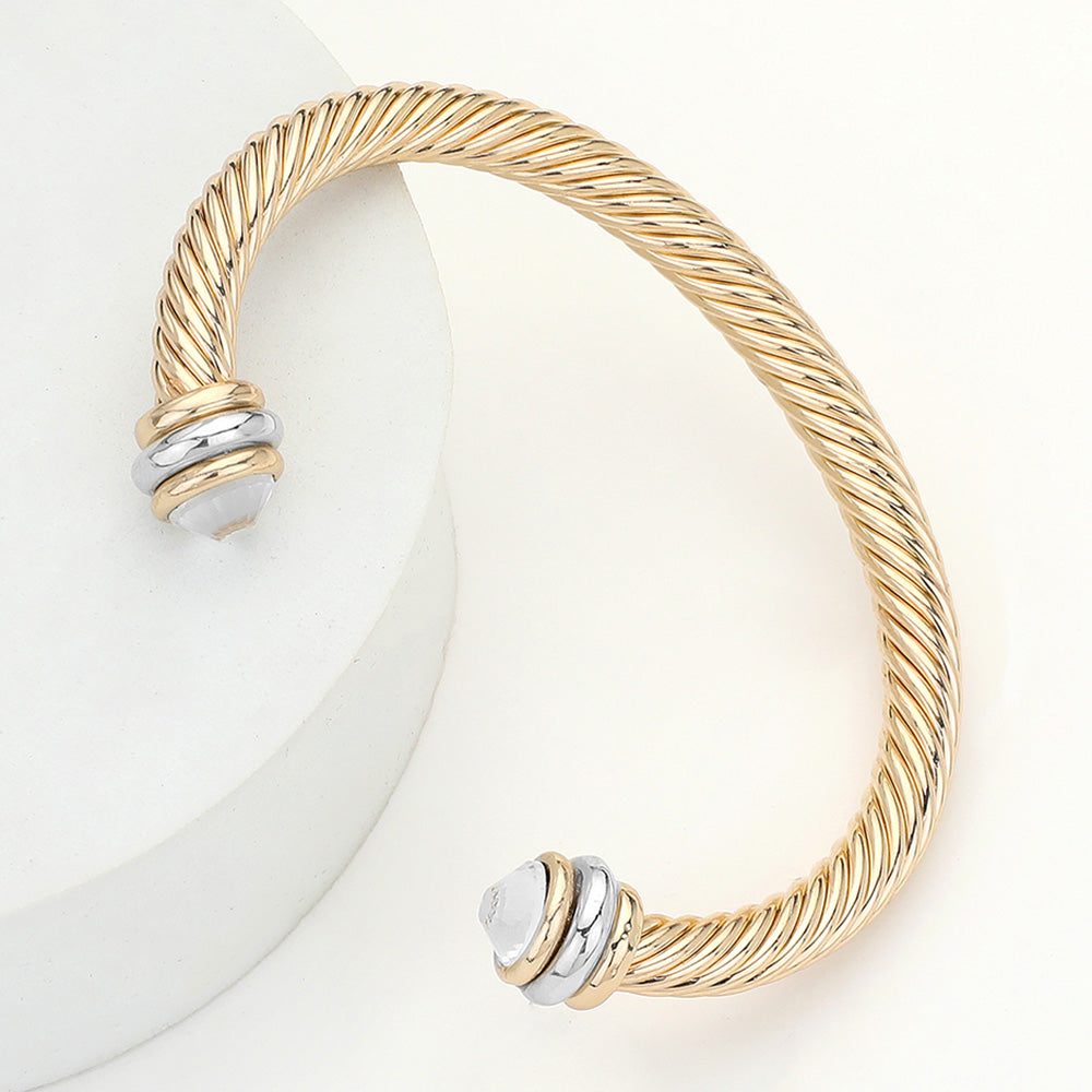 Midnight Elegance Cable Bracelet - Clear-230 Jewelry-NYW-Coastal Bloom Boutique, find the trendiest versions of the popular styles and looks Located in Indialantic, FL