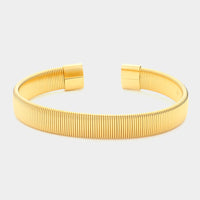 Ribbed Cuff Bracelet-230 Jewelry-NYW-Coastal Bloom Boutique, find the trendiest versions of the popular styles and looks Located in Indialantic, FL