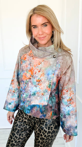 Painted Tide Italian Kaleidoscope Jacket- Beige