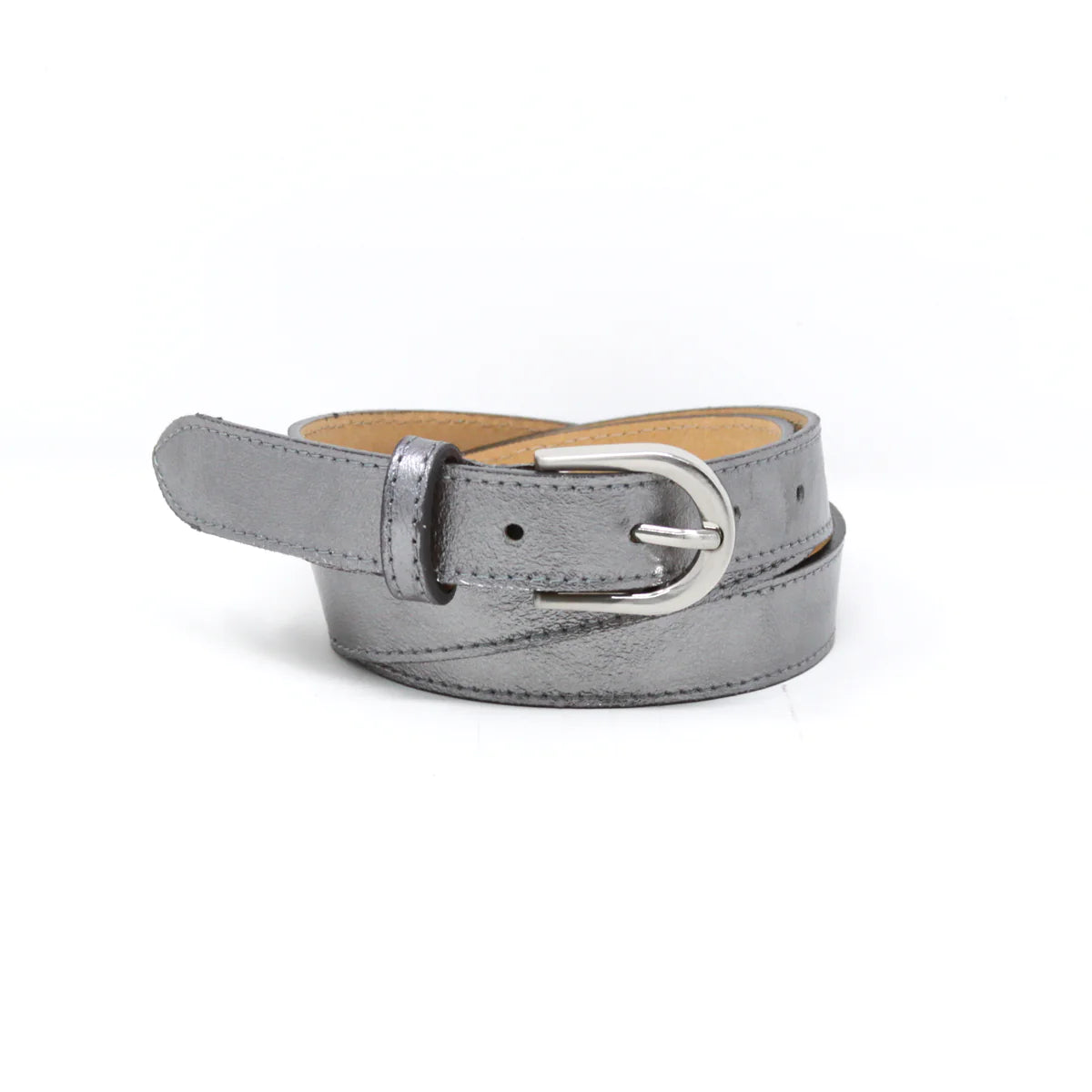 Leather Belt - Gun Metallic-260 Other Accessories-German Fuentes-Coastal Bloom Boutique, find the trendiest versions of the popular styles and looks Located in Indialantic, FL