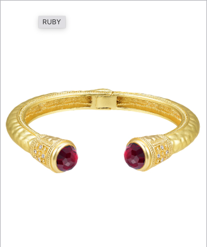 Gold Chunky Elegant Bracelet - Fuchsia-230 Jewelry-GS JEWELRY-Coastal Bloom Boutique, find the trendiest versions of the popular styles and looks Located in Indialantic, FL