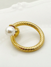 Stainless Steel Pearl Tip Twist Ring-230 Jewelry-Darling-Coastal Bloom Boutique, find the trendiest versions of the popular styles and looks Located in Indialantic, FL