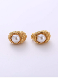 Pearl Chic Classic Earrings-230 Jewelry-Darling-Coastal Bloom Boutique, find the trendiest versions of the popular styles and looks Located in Indialantic, FL