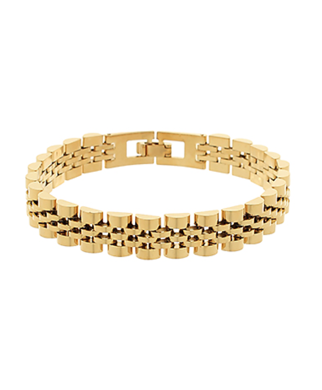 Watchband Brass Bracelet-230 Jewelry-GS JEWELRY-Coastal Bloom Boutique, find the trendiest versions of the popular styles and looks Located in Indialantic, FL