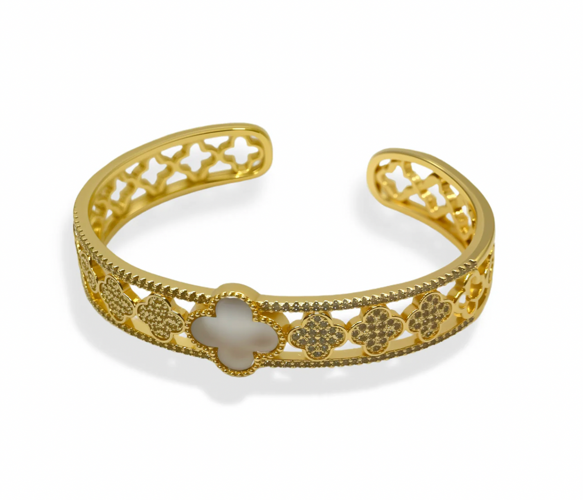 Amelia Gold Bangle Bracelet-230 Jewelry-TREASURE JEWELS-Coastal Bloom Boutique, find the trendiest versions of the popular styles and looks Located in Indialantic, FL