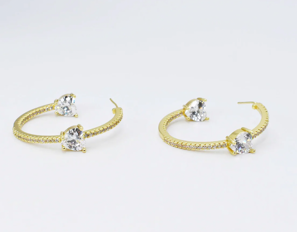 The Diva Hoop Gold-230 Jewelry-TREASURE JEWELS-Coastal Bloom Boutique, find the trendiest versions of the popular styles and looks Located in Indialantic, FL