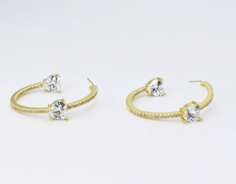 The Diva Hoop Gold-230 Jewelry-TREASURE JEWELS-Coastal Bloom Boutique, find the trendiest versions of the popular styles and looks Located in Indialantic, FL