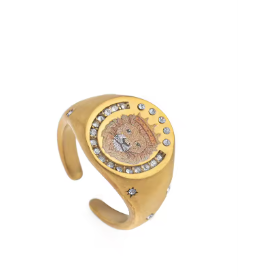 Stainless Steel Majestic Medallion Ring