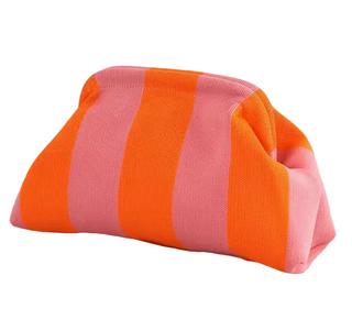 Stripe Knit Clutch Bag