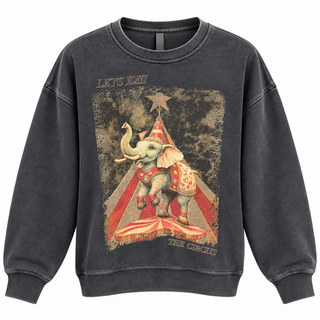 Big Top Magic Italian Sweatshirt- Charcoal