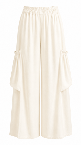 Moon Big Pocket Italian Pants - Creme