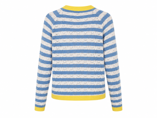 Striped Button Front Knit Cardigan