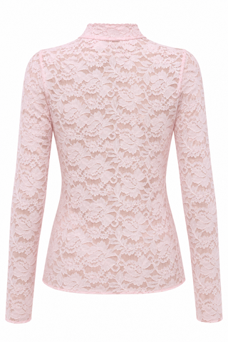 Floral Lace Mock Neck Top