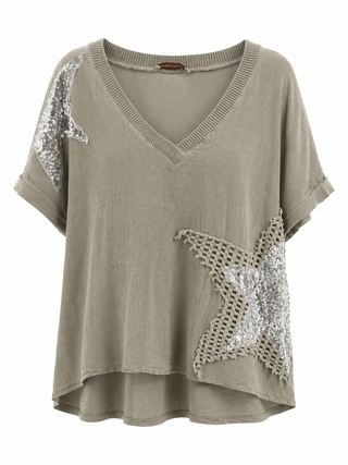 Written in the Stars Italian Top- Taupe