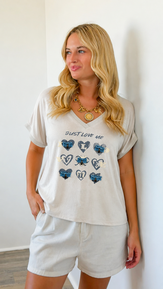Locked On Love V-Neck Italian Top