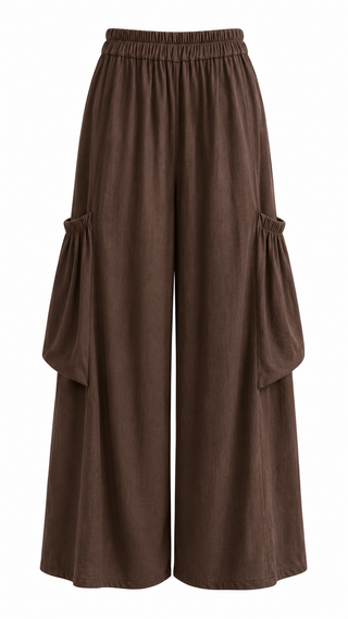 Moon Big Pocket Italian Pants - Chocolate